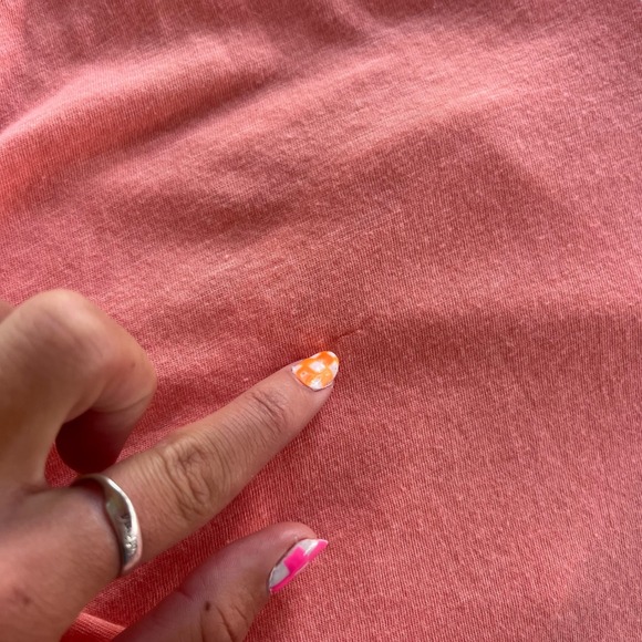 Fabletics Women's Med. Coral Flamingo Twist Switch Back Long Sleeve Tee Athletic - Picture 15 of 16